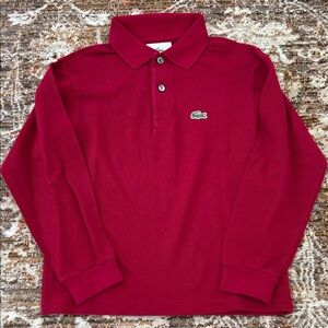 Lacoste Kids Burgundy Polo Shirt
